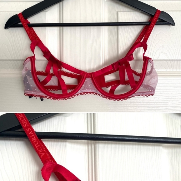 NWT VS Strappy Bow Mesh Bra - Picture 1 of 10